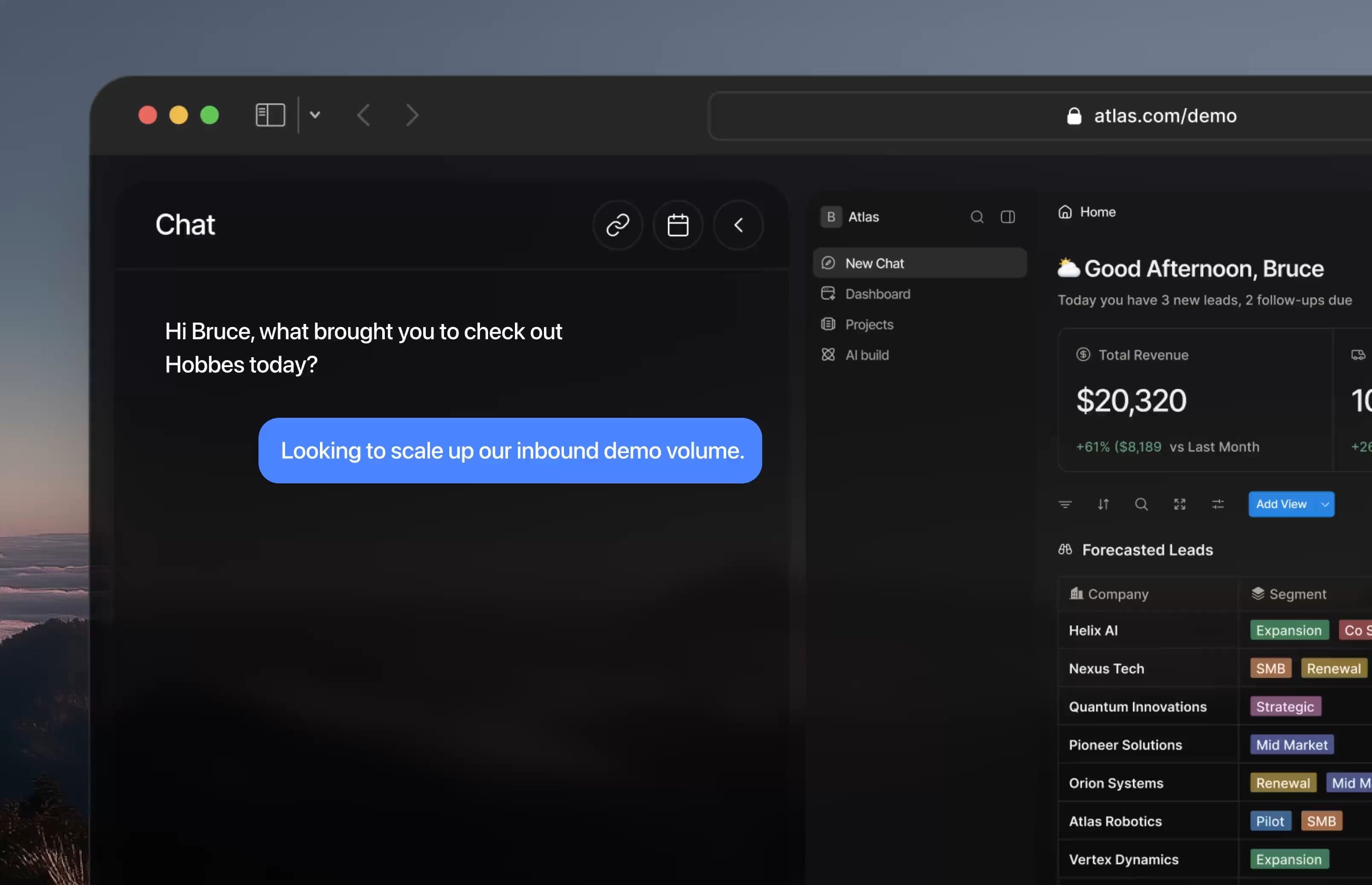 AI agent working alongside a product dashboard
